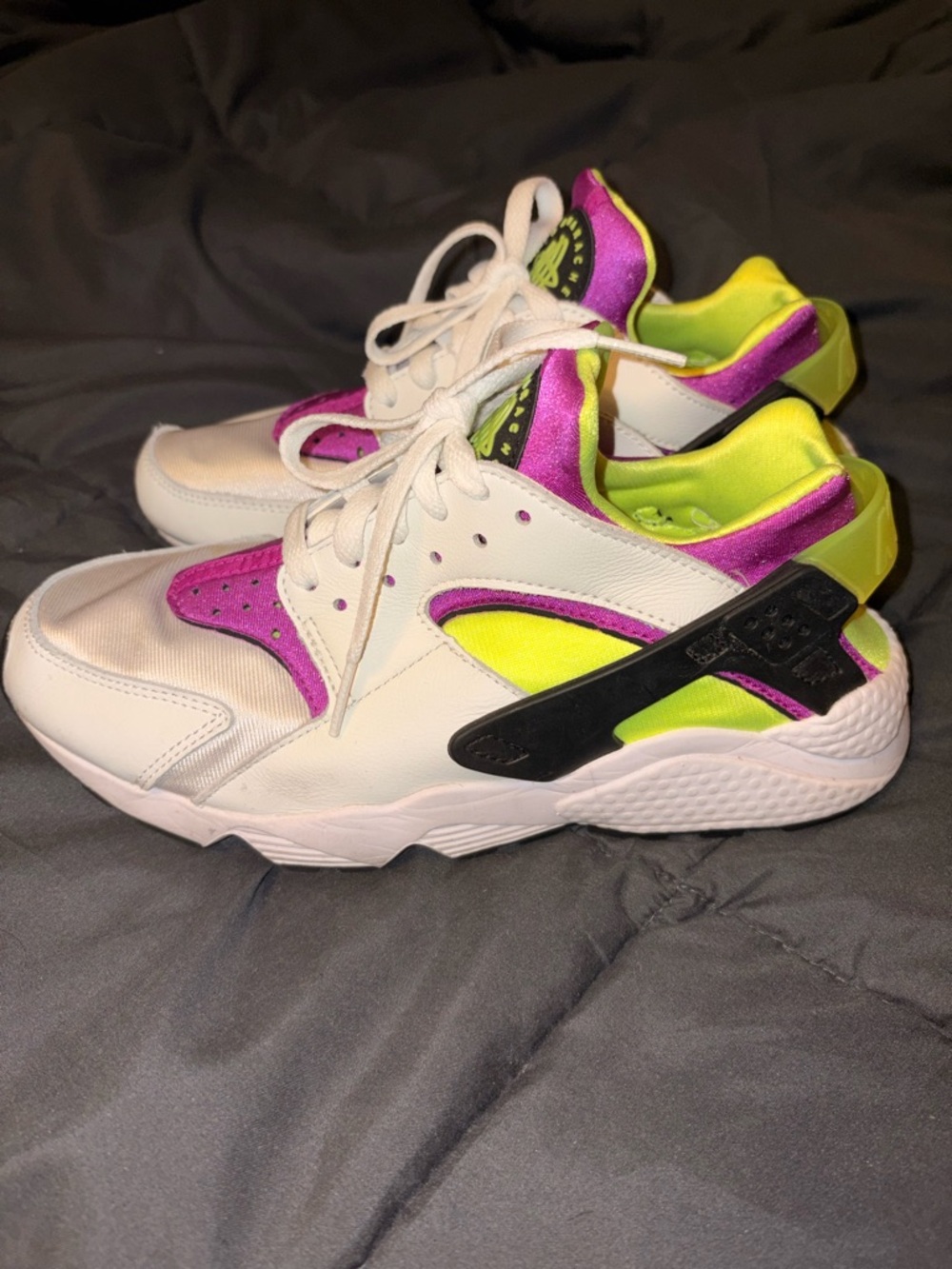 Huarache with Neon Yellow and Purple Accents